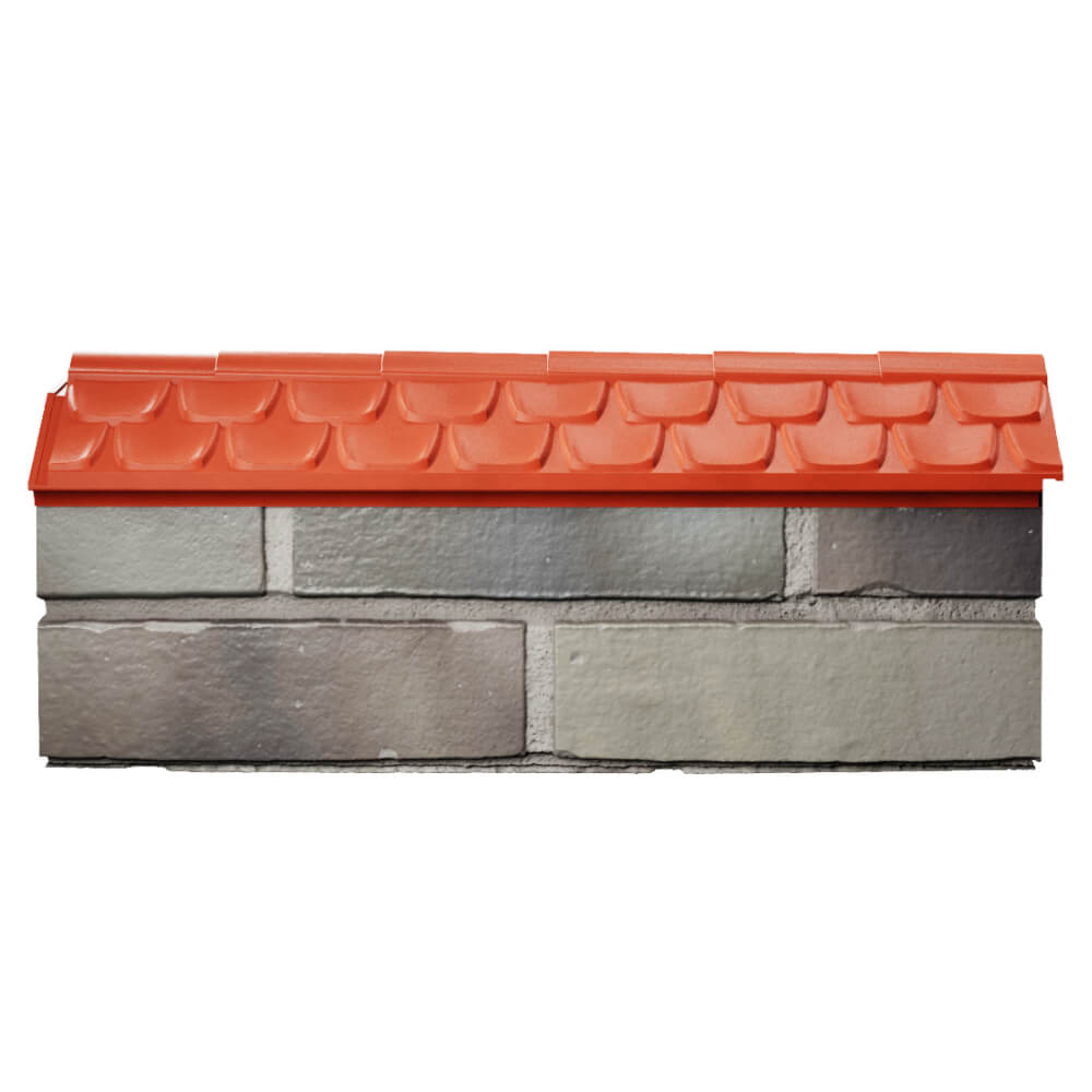 Парапет Zking Эльбрус Красный с посадкой на 0.5 кирпича (130мм) в Новороссийске фото