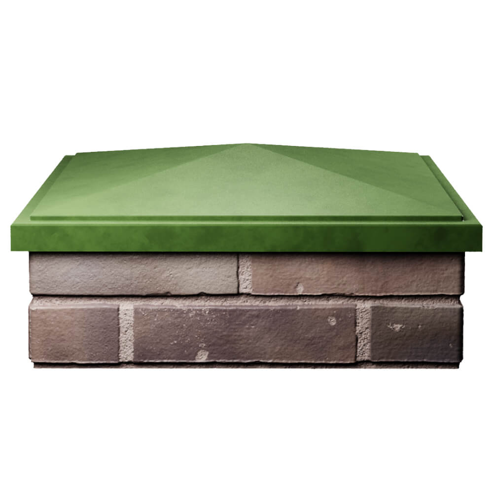 Колпак Zking БонаМоно Зеленый на столб 2х2 кирпича (515х515, 530х530мм) Новороссийск фото