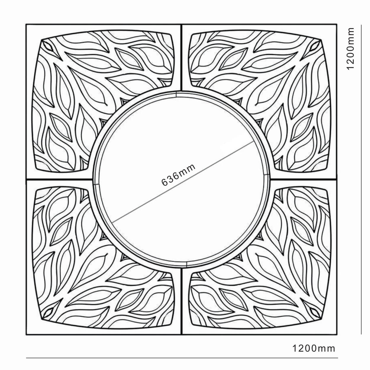 Приствольная решетка для дерева ZKING CRUST 1.2х1.2м Черная в Новороссийске фото