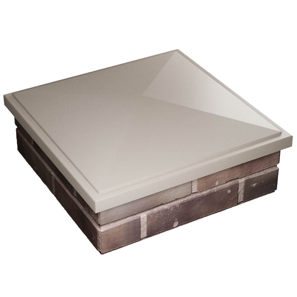 Колпак Zking БонаМоно Бежевый на столб 2х2 кирпича (515х515, 530х530мм) в Новороссийске фото