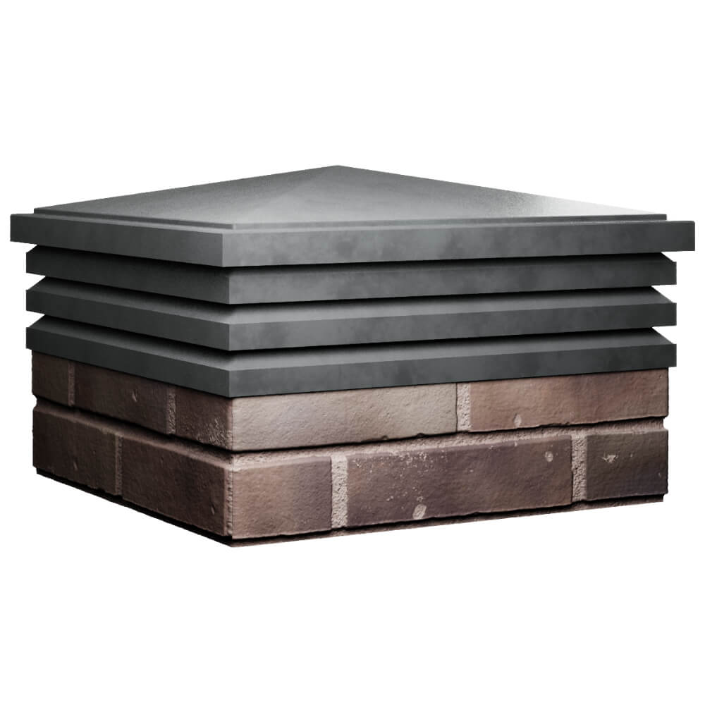 Колпак Zking Бона ХайТек Серый на столб 2х2 кирпича (513х513мм) в Новороссийске фото