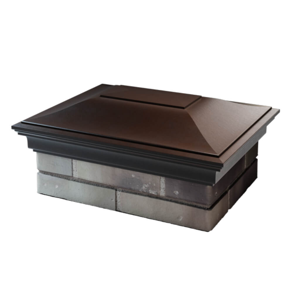 Колпак Zking Монблан Коричневый на столб 2х1.5 кирпича (515х385мм) в Новороссийске фото