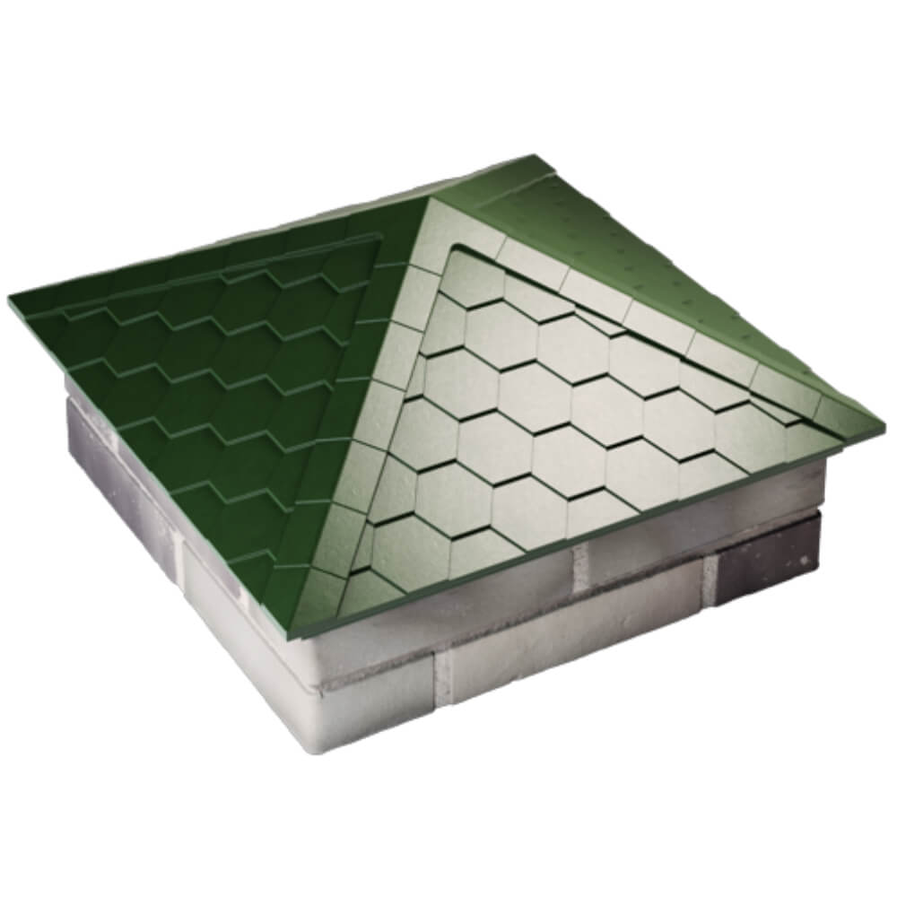 Колпак Zking Эверест Зеленый на столб 2х2 кирпича (535х535мм) Новороссийск фото