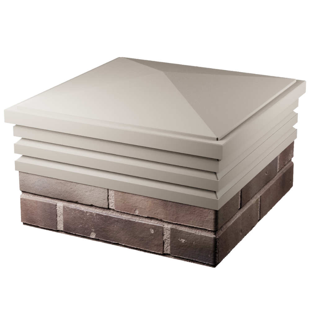 Колпак Zking Бона ХайТек Бежевый на столб 2х2 кирпича (513х513мм) в Новороссийске фото