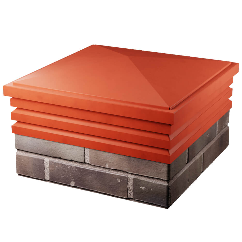 Колпак Zking Бона ХайТек Красный на столб 2х2 кирпича (513х513мм) в Новороссийске фото