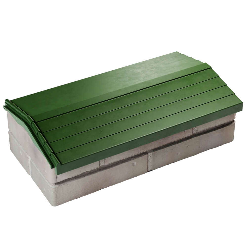 Парапет Zking Бона ХайТек Зеленый с посадкой на 1 кирпич (200/225/255мм) в Новороссийске фото