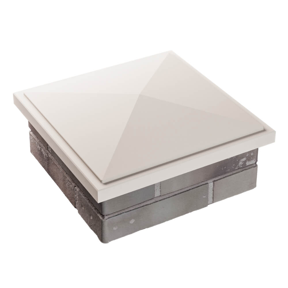 Колпак Zking БонаМоно Бежевый на столб 1.5х1.5 кирпича (385х385, 400х400мм) в Новороссийске фото