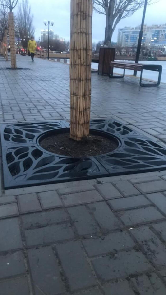 Приствольная решетка для дерева ZKING CRUST 1.2х1.2м Черная в Новороссийске фото