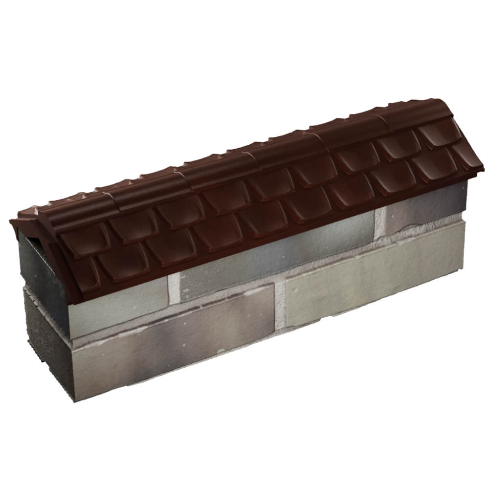 Парапет Zking Эльбрус Коричневый с посадкой на 0.5 кирпича (130мм) в Новороссийске фото