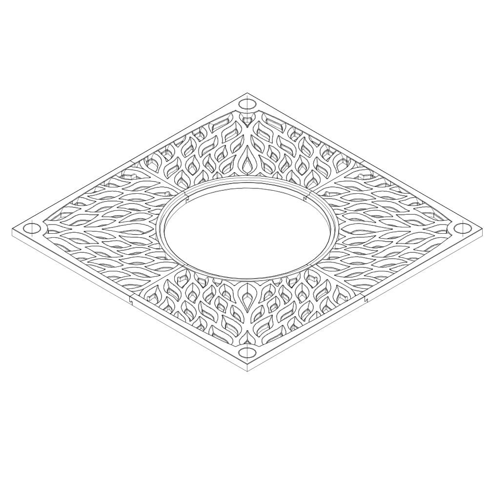 Приствольная решетка для дерева ZKING CRUST 2х2м Черная в Новороссийске фото