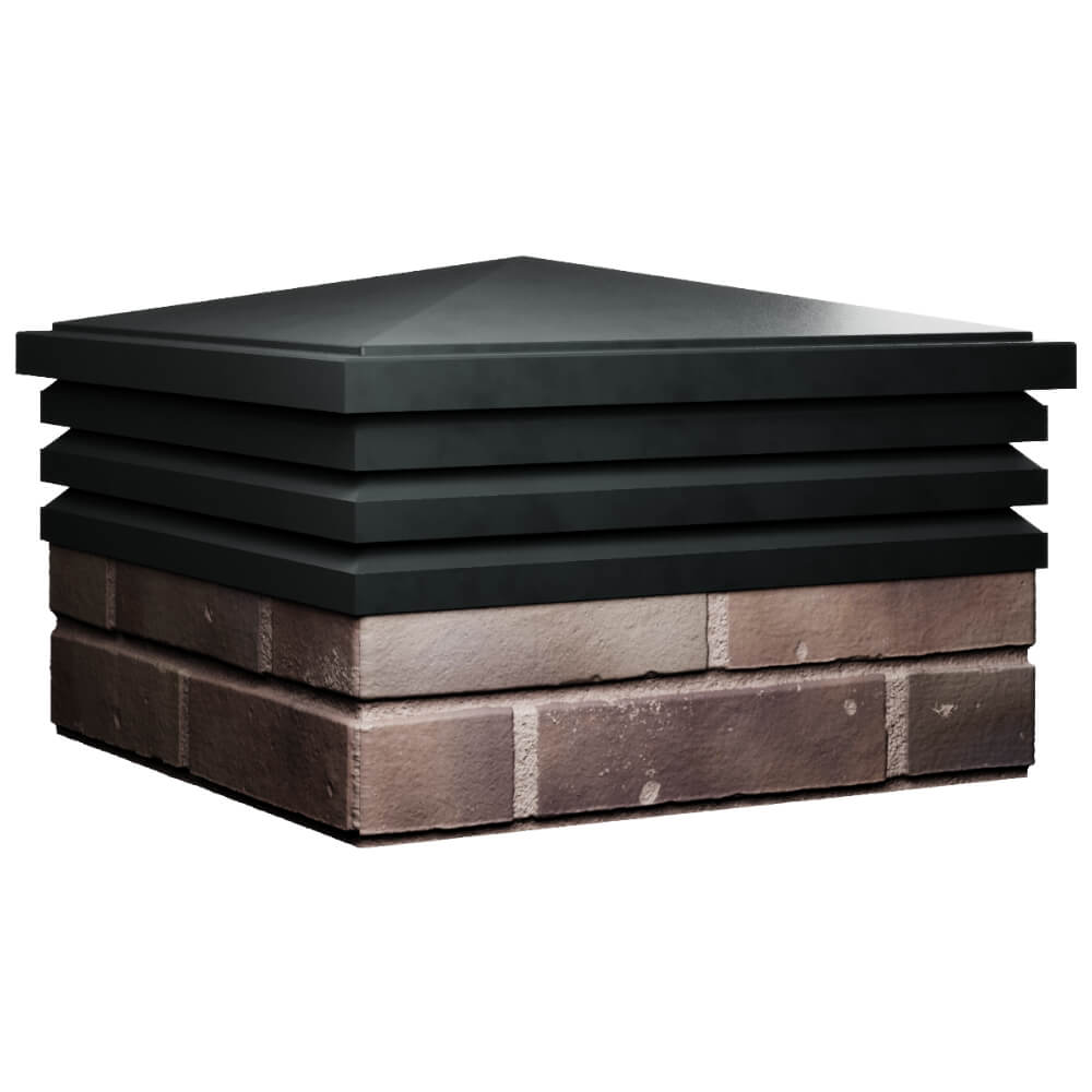 Колпак Zking Бона ХайТек Черный на столб 2х2 кирпича (513х513мм) в Новороссийске фото