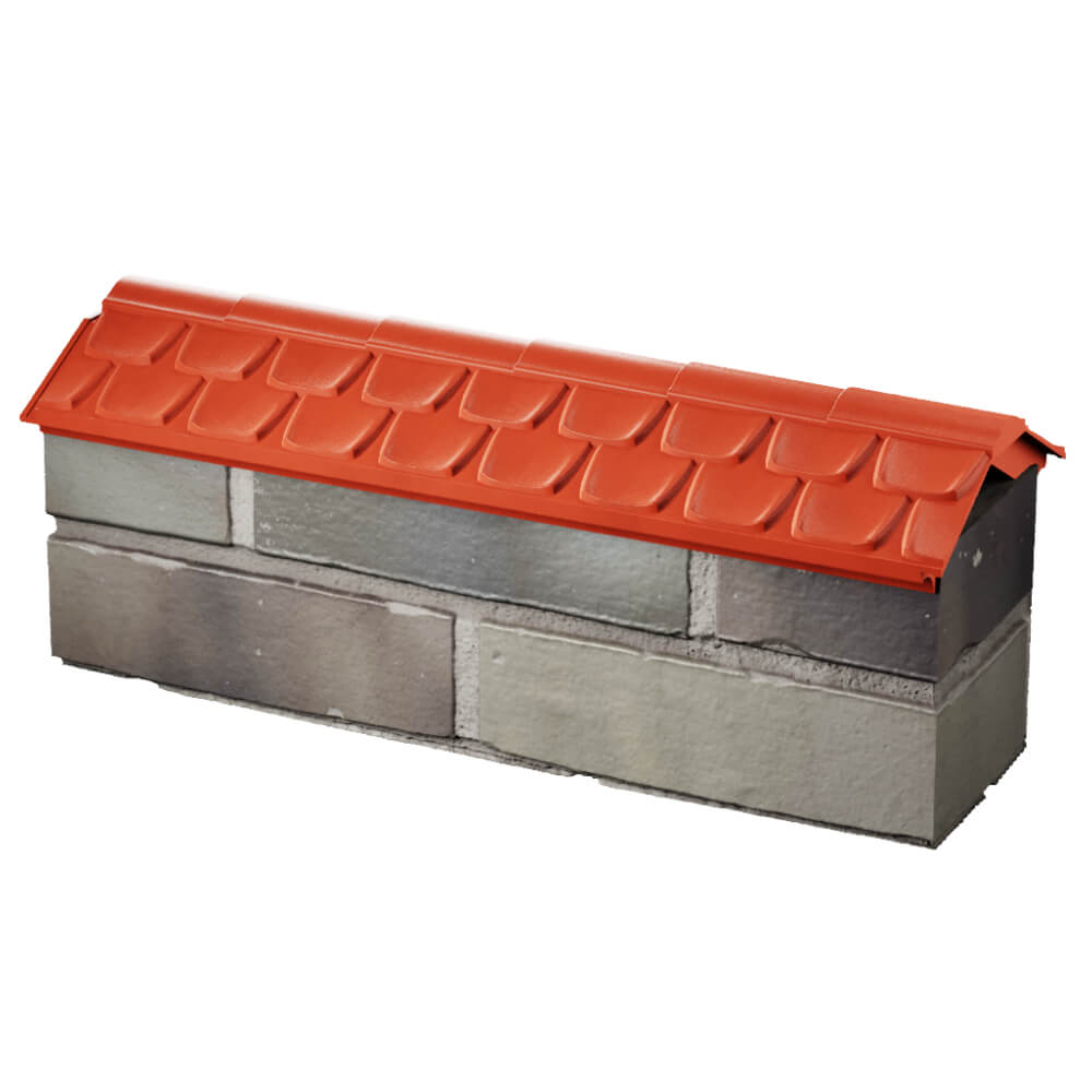 Парапет Zking Эльбрус Красный с посадкой на 0.5 кирпича (130мм) в Новороссийске фото