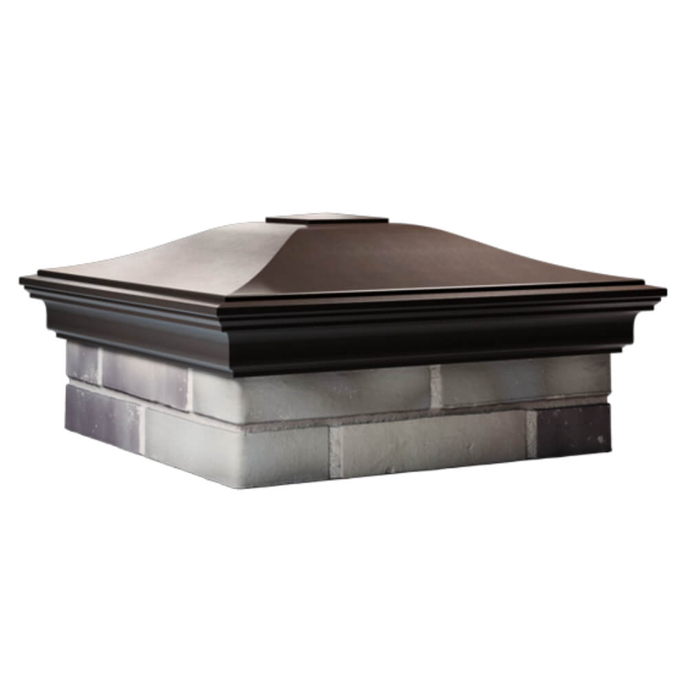 Колпак Zking Монблан Коричневый на столб 2х2 кирпича (515х515мм) в Новороссийске фото