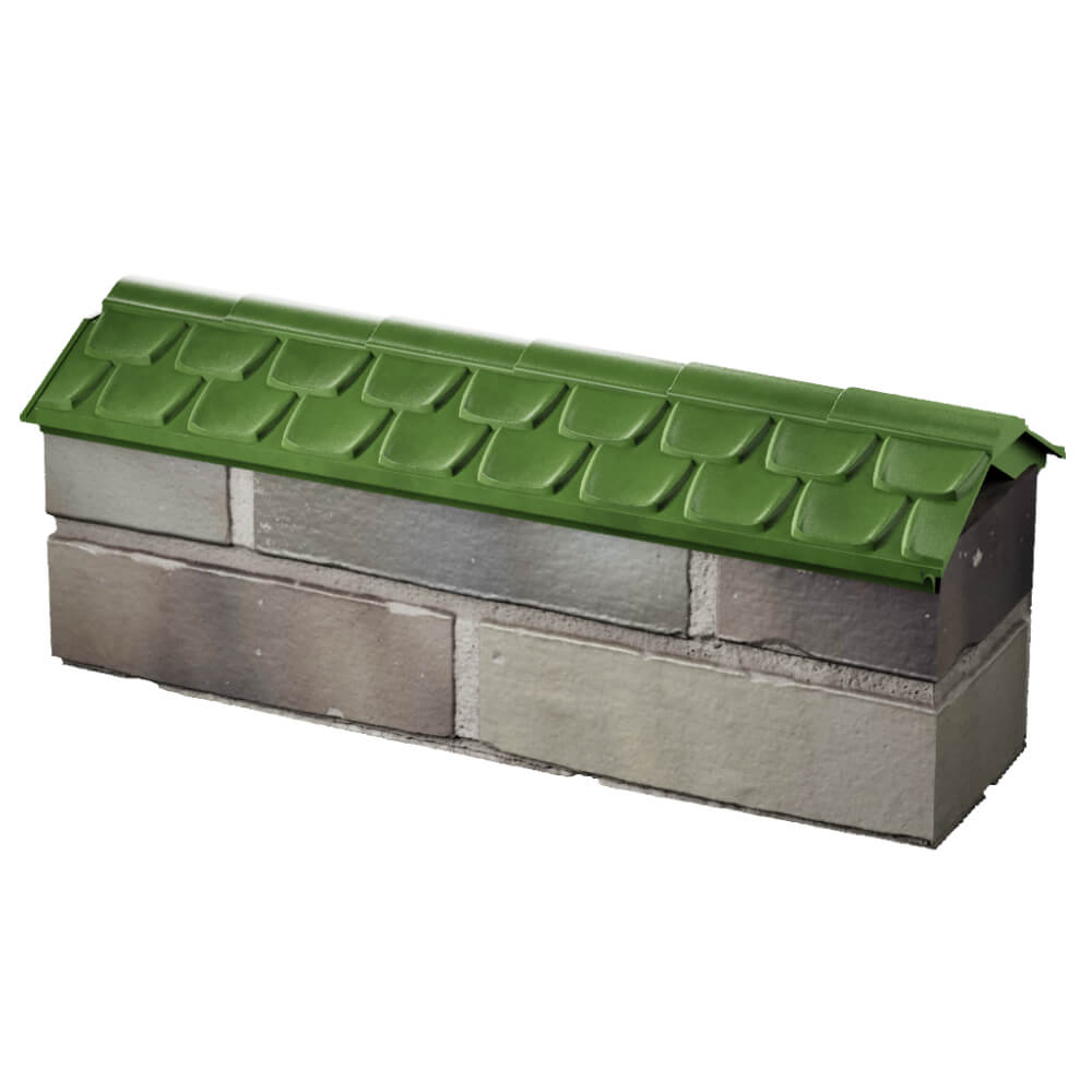 Парапет Zking Эльбрус Зеленый с посадкой на 0.5 кирпича (130мм) в Новороссийске фото