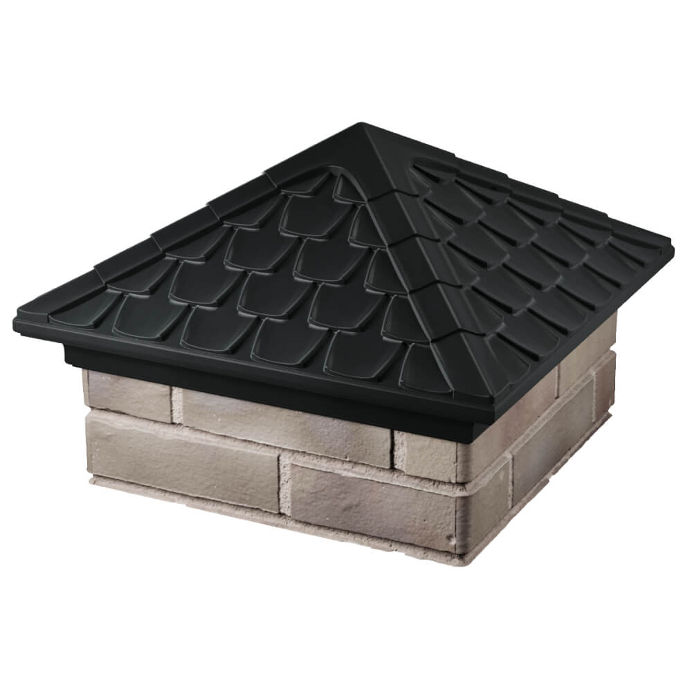 Колпак Zking Эльбрус Черный на столб 1.5х1.5 кирпича (385х385мм) в Новороссийске фото