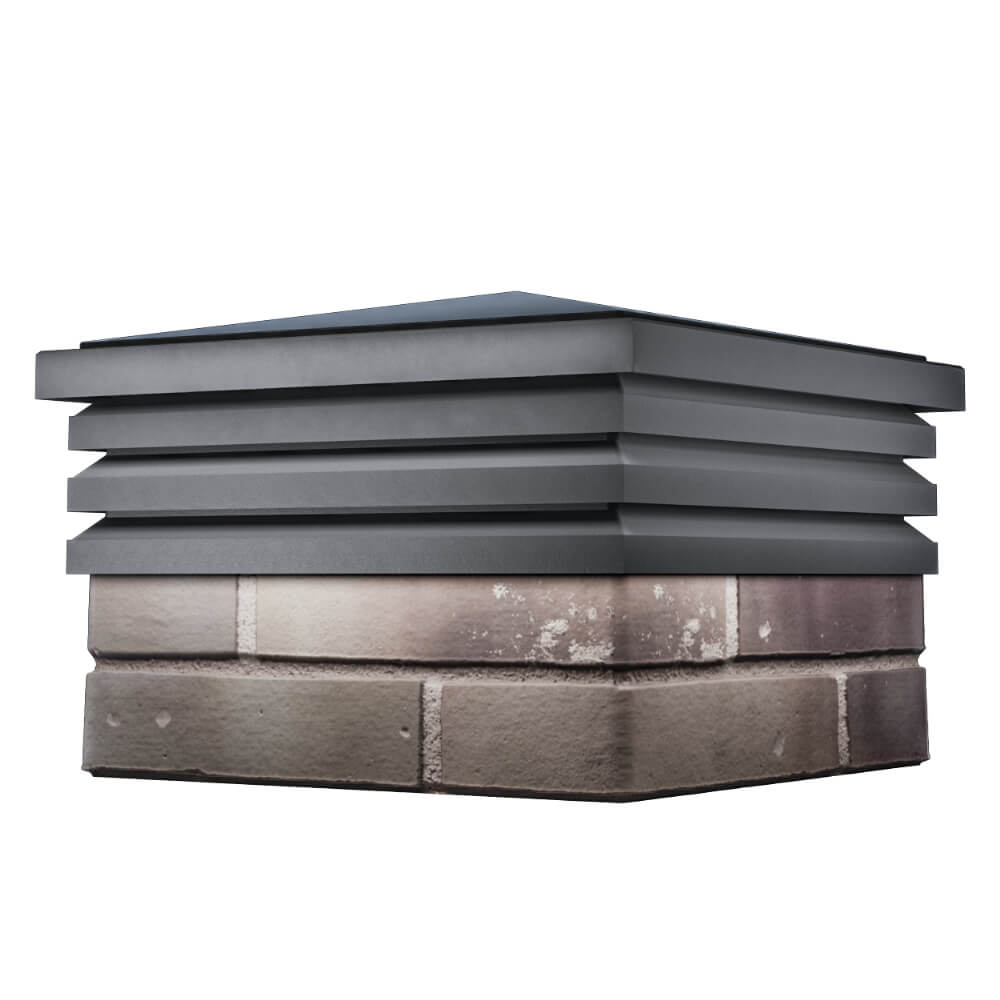 Колпак Zking Бона ХайТек Серый на столб 1.5х1.5 кирпича (385х385мм) в Новороссийске фото