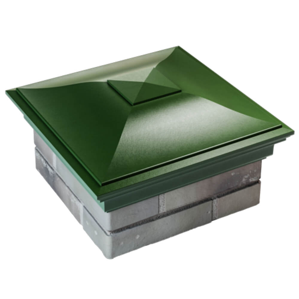 Колпак Zking Монблан Зеленый на столб 1.5х1.5 кирпича (385х385мм) в Новороссийске фото
