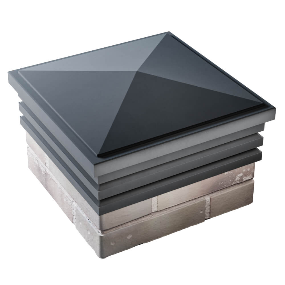 Колпак Zking Бона ХайТек Серый на столб 1.5х1.5 кирпича (385х385мм) в Новороссийске фото