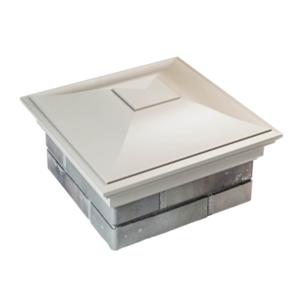 Колпак Zking Монблан Бежевый на столб 1.5х1.5 еврокирпича 0.7НФ (355х355мм) в Новороссийске фото