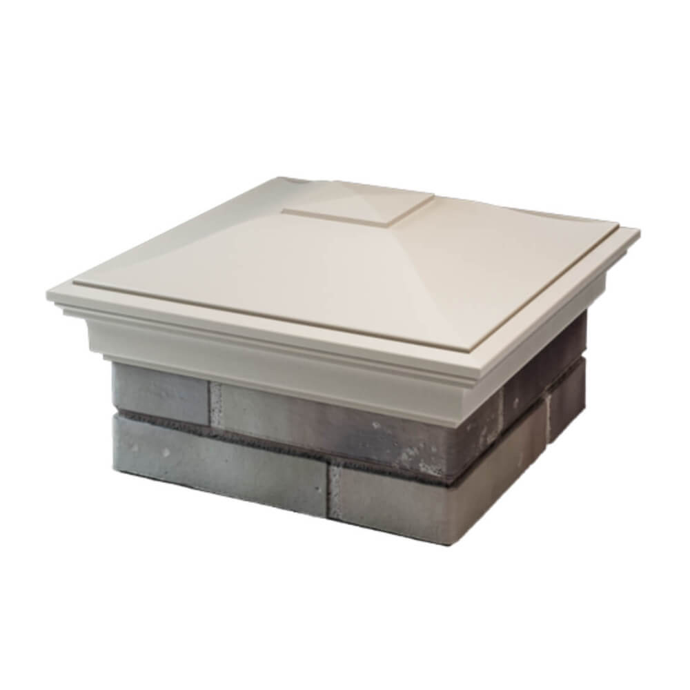 Колпак Zking Монблан Бежевый на столб 1.5х1.5 еврокирпича 0.7НФ (355х355мм) в Новороссийске фото