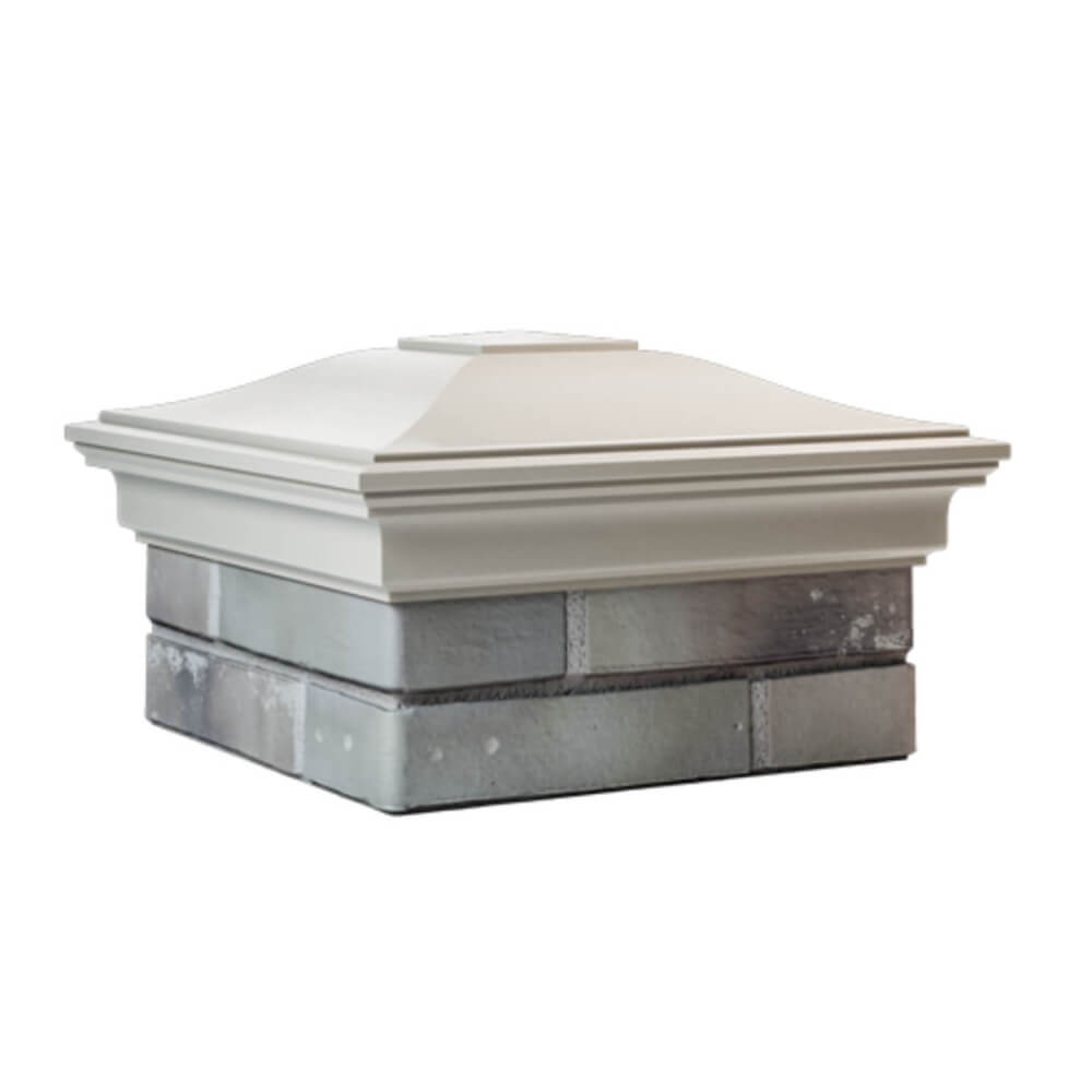 Колпак Zking Монблан Бежевый на столб 1.5х1.5 еврокирпича 0.7НФ (355х355мм) в Новороссийске фото