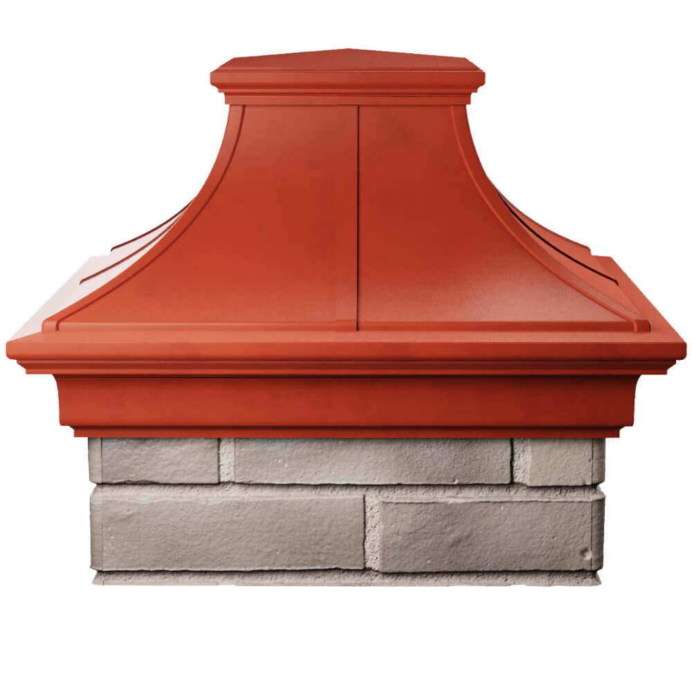 Колпак Zking Монблан Премиум Красный на столб 1.5х1.5 кирпича (385х385мм) Новороссийск фото