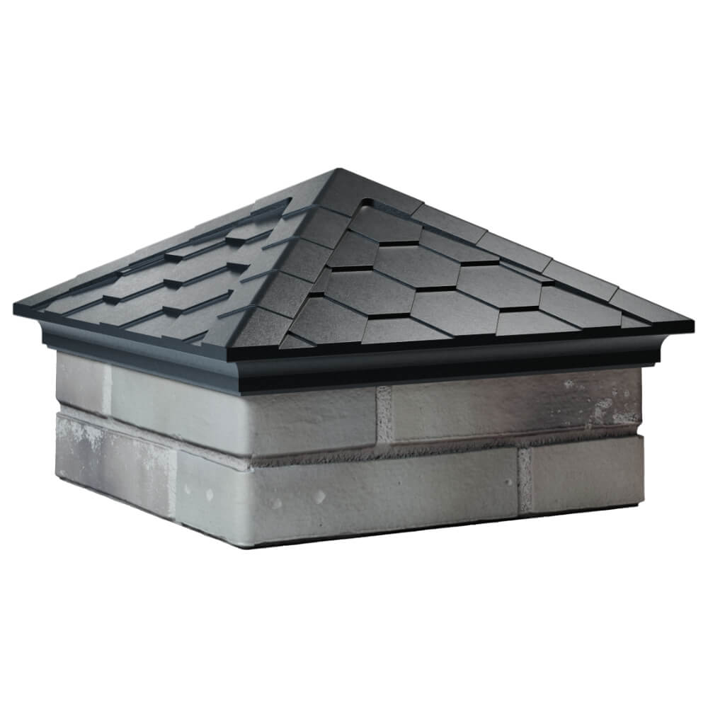 Колпак Zking Эверест Черный на столб 1.5х1.5 кирпича (390х390мм) в Новороссийске фото