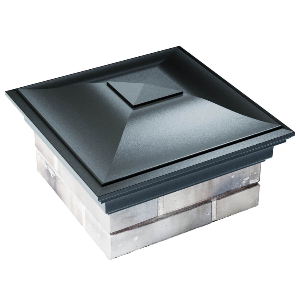 Колпак Zking Монблан Черный на столб 1.5х1.5 кирпича (385х385мм) в Новороссийске фото