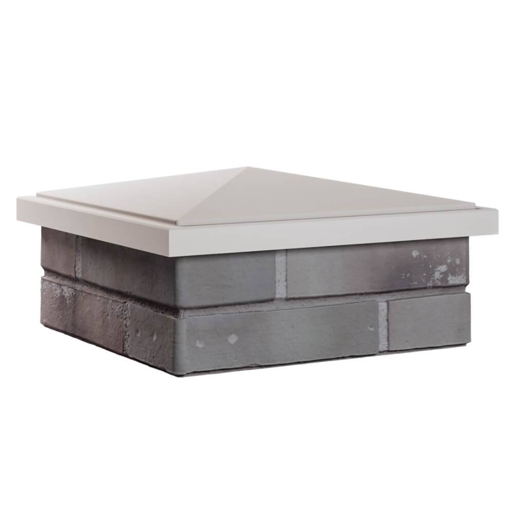 Колпак Zking БонаМоно Бежевый на столб 1.5х1.5 кирпича (385х385, 400х400мм) в Новороссийске фото