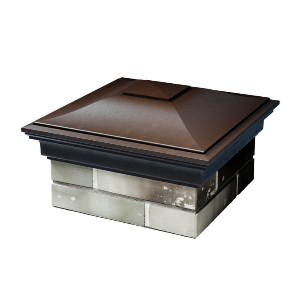 Колпак Zking Монблан Коричневый на столб 1.5х1.5 еврокирпича 0.7НФ (355х355мм) в Новороссийске фото