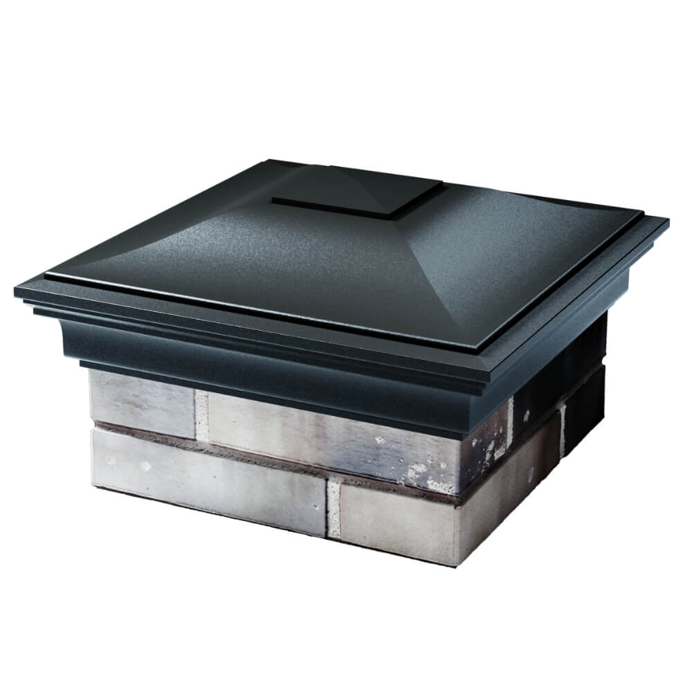 Колпак Zking Монблан Черный на столб 1.5х1.5 кирпича (385х385мм) в Новороссийске фото