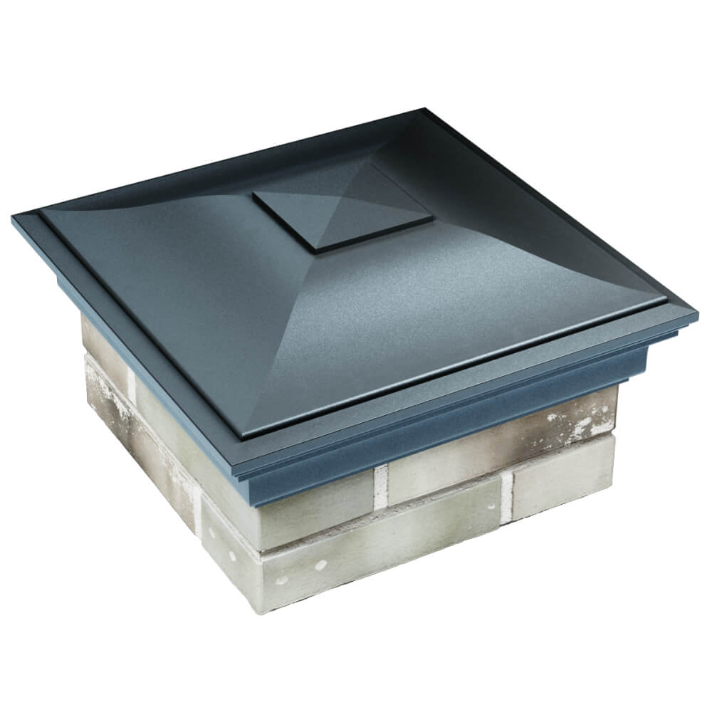 Колпак Zking Монблан Серый на столб 1.5х1.5 кирпича (385х385мм) в Новороссийске фото