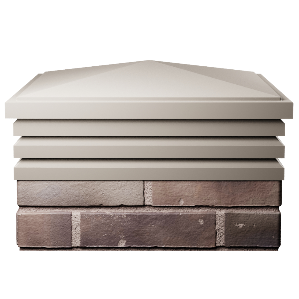 Колпак Zking Бона ХайТек Бежевый на столб 2х2 кирпича (513х513мм) Новороссийск фото