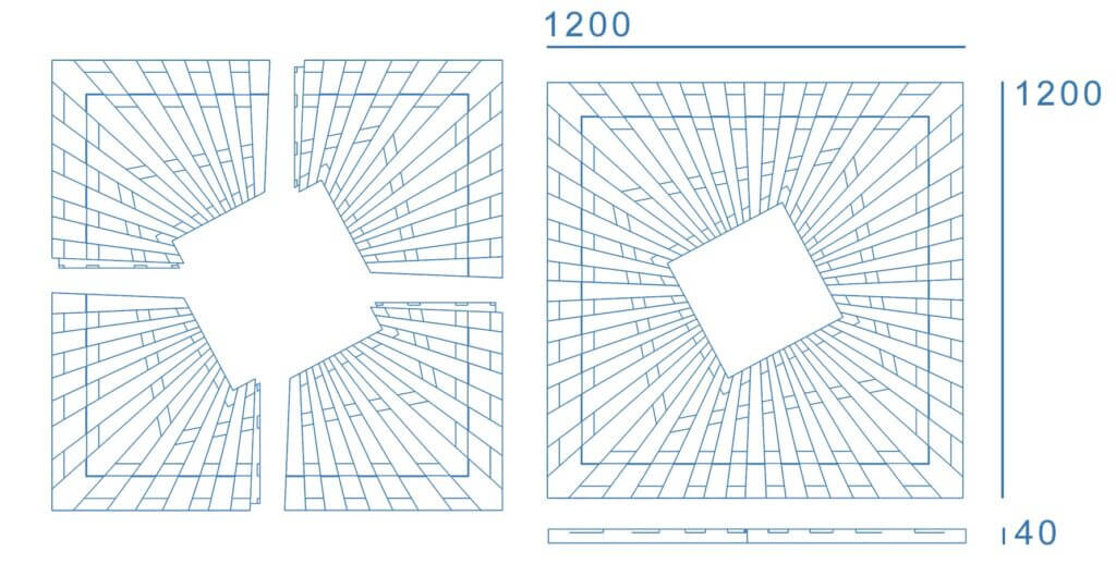 Приствольная решетка для дерева ZKING ATMOSPHERE 1.2х1.2м Бежевая в Новороссийске фото
