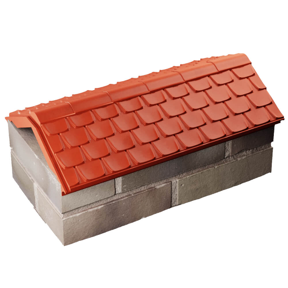 Парапет Zking Эльбрус Красный с посадкой на 1 кирпич (255мм) в Новороссийске фото