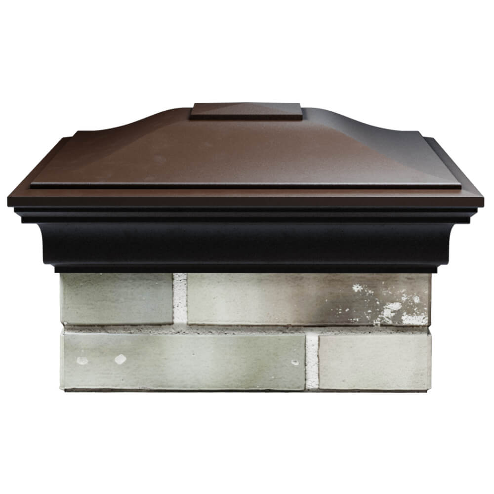 Колпак Zking Монблан Коричневый на столб 1.5х1.5 кирпича (385х385мм) Новороссийск фото