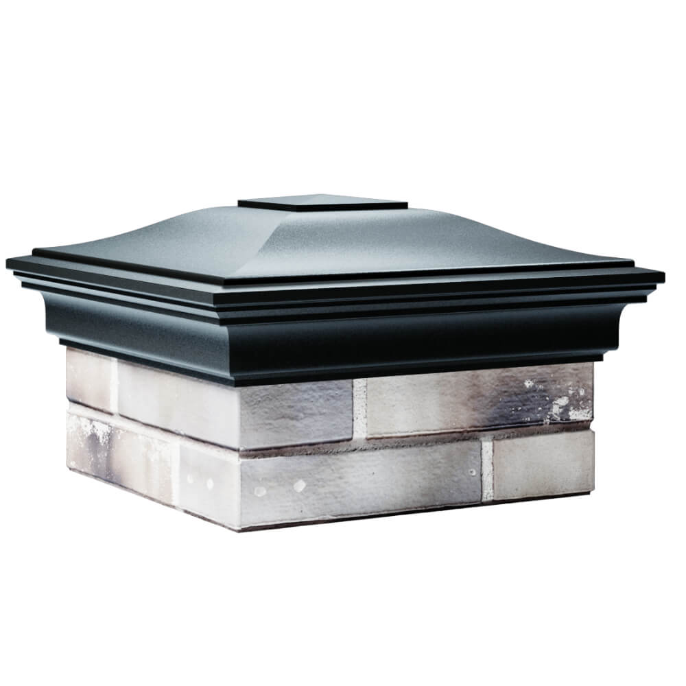 Колпак Zking Монблан Черный на столб 1.5х1.5 кирпича (385х385мм) в Новороссийске фото