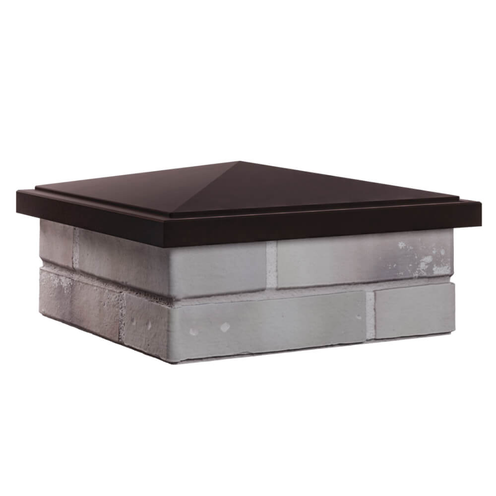 Колпак Zking БонаМоно Коричневый на столб 1.5х1.5 кирпича (385х385, 400х400мм) в Новороссийске фото