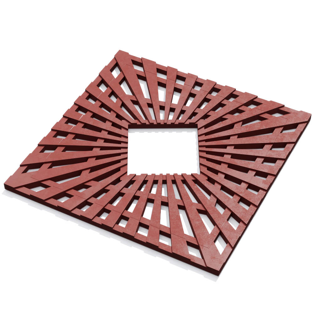 Приствольная решетка для дерева ZKING ATMOSPHERE 1.2х1.2м Красная в Новороссийске фото