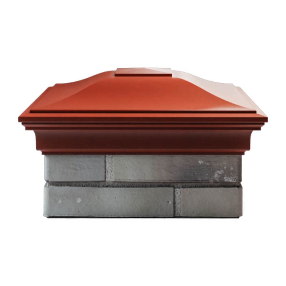 Колпак Zking Монблан Красный на столб 1.5х1.5 еврокирпича 0.7НФ (355х355мм) Новороссийск фото