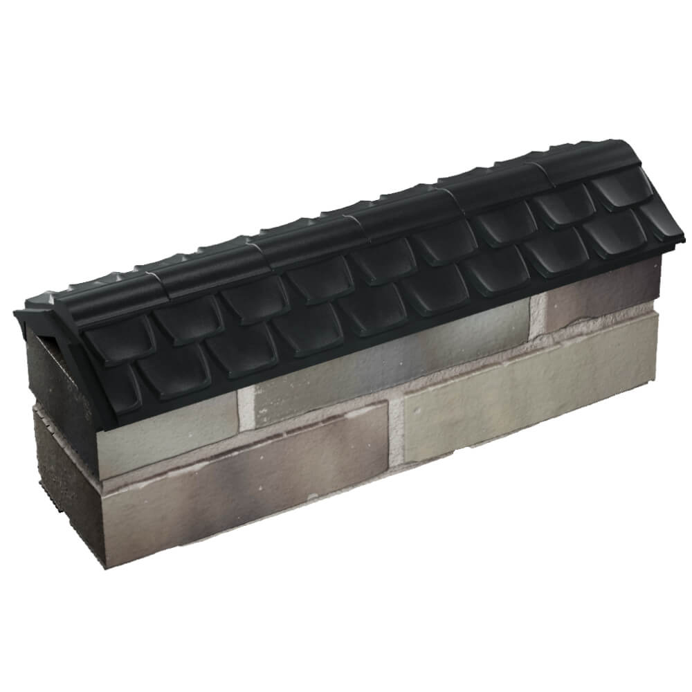 Парапет Zking Эльбрус Черный с посадкой на 0.5 кирпича (130мм) в Новороссийске фото