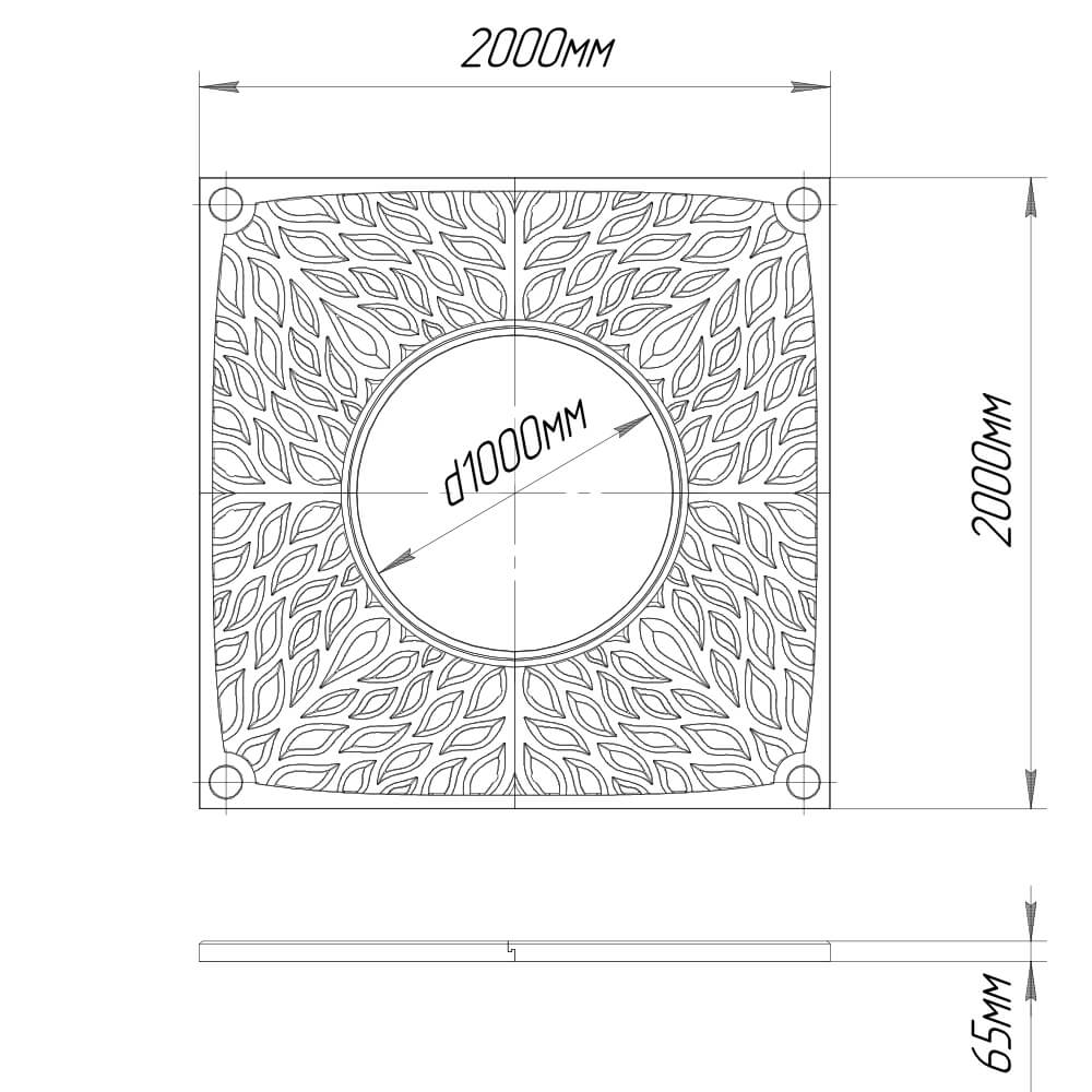 Приствольная решетка для дерева ZKING CRUST 2х2м Черная в Новороссийске фото