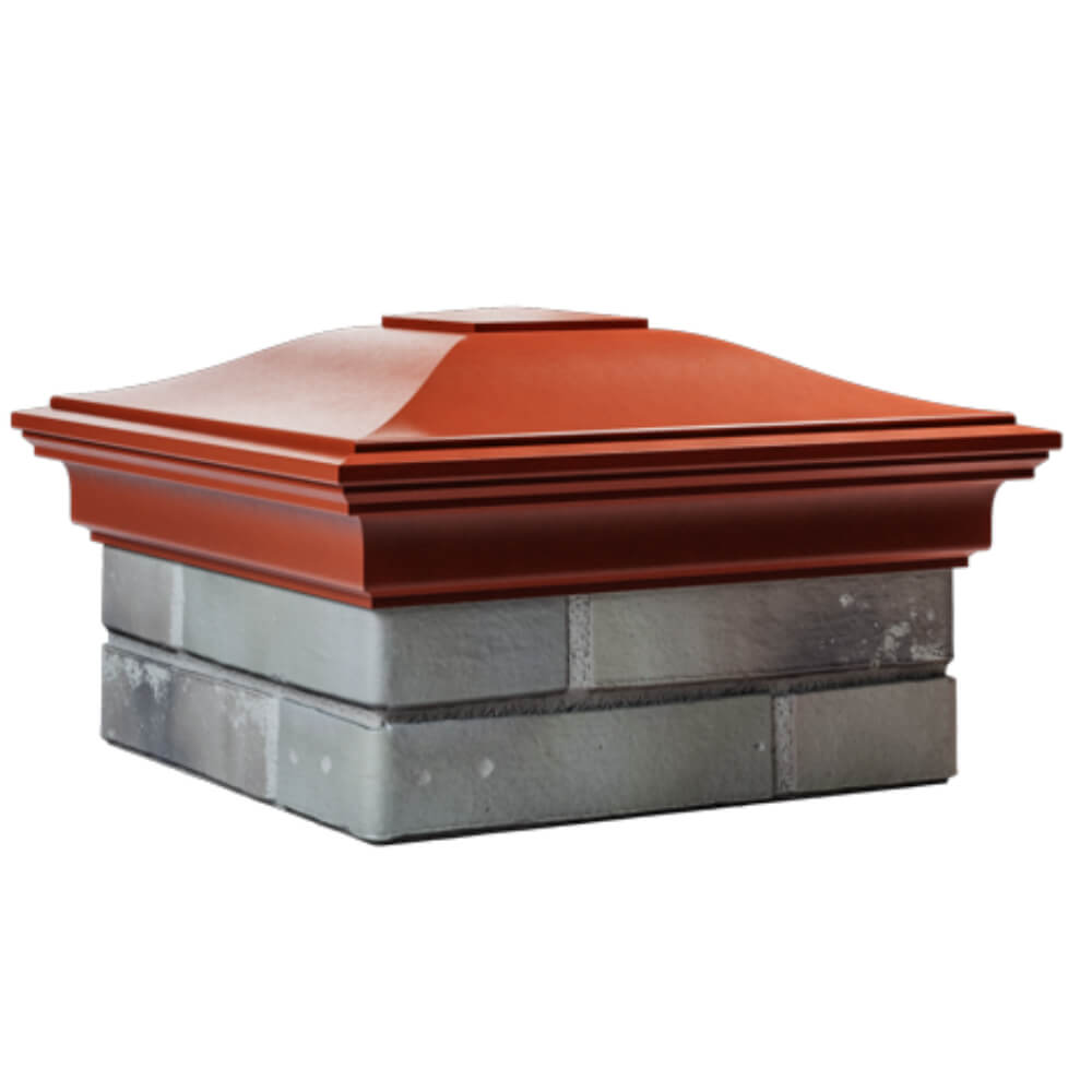 Колпак Zking Монблан Красный на столб 1.5х1.5 кирпича (385х385мм) в Новороссийске фото