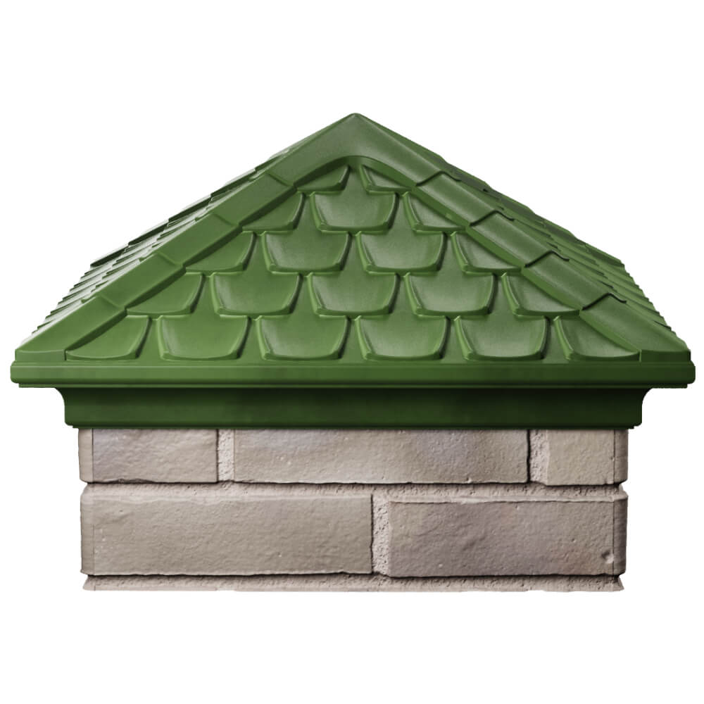 Колпак Zking Эльбрус Зеленый на столб 1.5х1.5 кирпича (385х385мм) Новороссийск фото