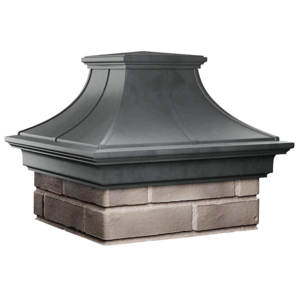 Колпак Zking Монблан Премиум Серый на столб 1.5х1.5 кирпича (385х385мм) в Новороссийске фото