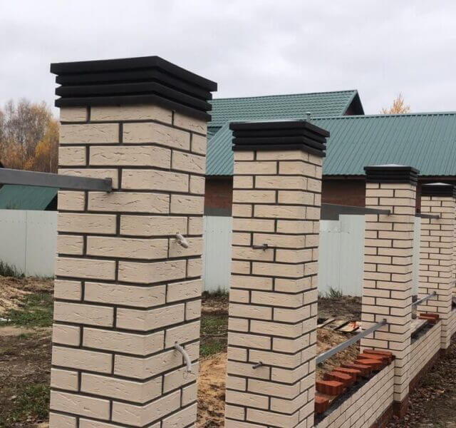 Колпак Zking Бона ХайТек Коричневый на столб 1.5х1.5 кирпича (385х385мм) в Новороссийске фото