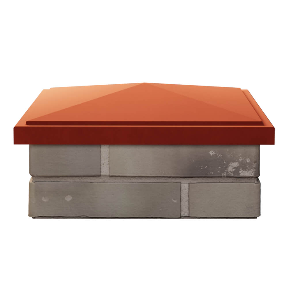 Колпак Zking БонаМоно Красный на столб 1.5х1.5 кирпича (385х385, 400х400мм) Новороссийск фото