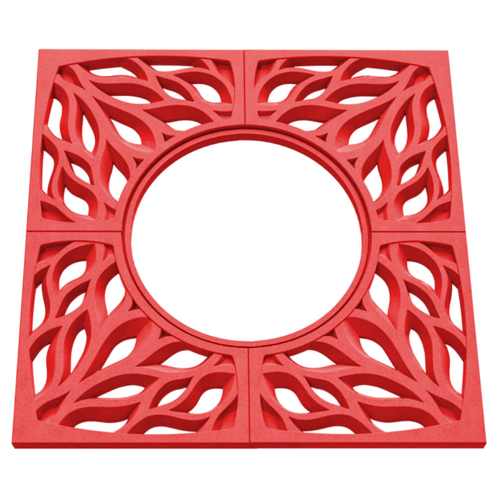 Приствольная решетка для дерева ZKING CRUST 1.2х1.2м Красная в Новороссийске фото