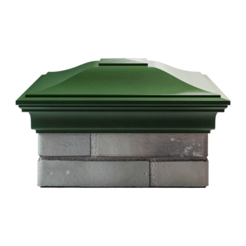 Колпак Zking Монблан Зеленый на столб 1.5х1.5 еврокирпича 0.7НФ (355х355мм) Новороссийск фото
