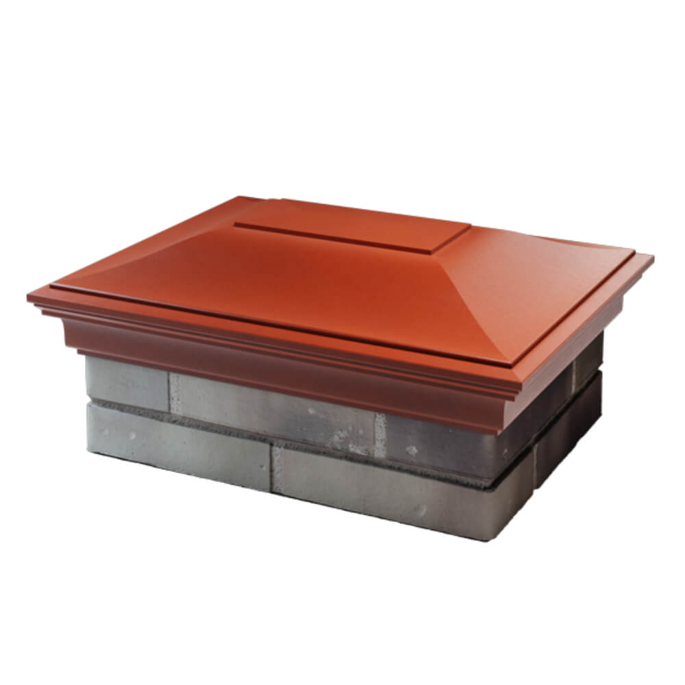 Колпак Zking Монблан Красный на столб 2х1.5 кирпича (515х385мм) в Новороссийске фото